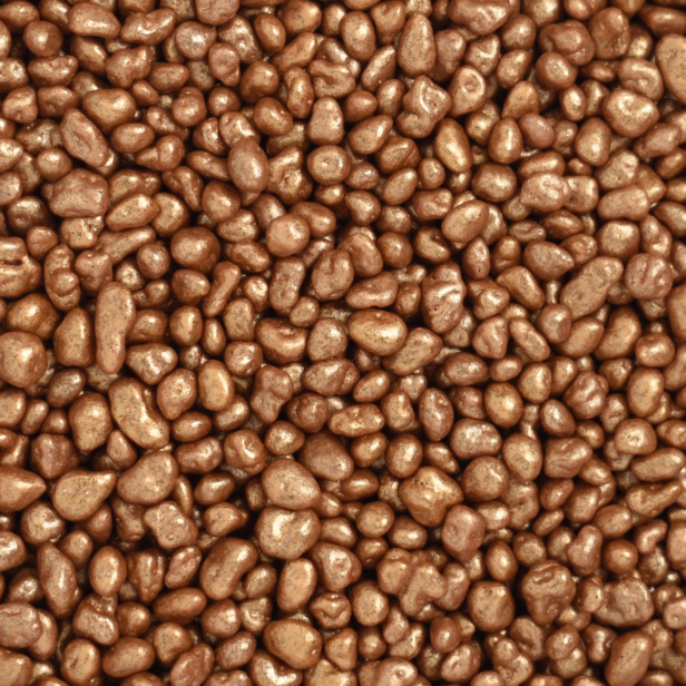 Choco Perle Gold Crunch — Czekoladowa posypka dekoracyjna, kolor złoty.