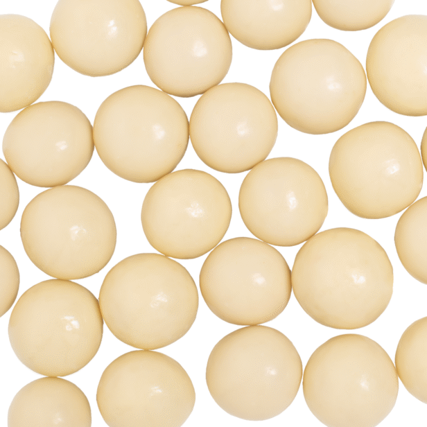 Crispy Choco Ball 16 – kulki białe — Duże kulki zbożowe oblane białą czekoladą. Średnica: 16 mm.